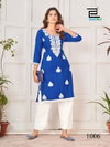 Nawab Pro By Blue Hills Side Cut Lucknowi Work Rayon Kurtis Wholesale Shop In Surat
